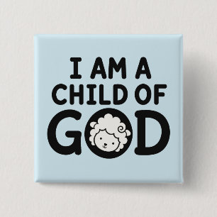 ICH BIN EIN KIND GOTTES Christliches Babyshower- Button