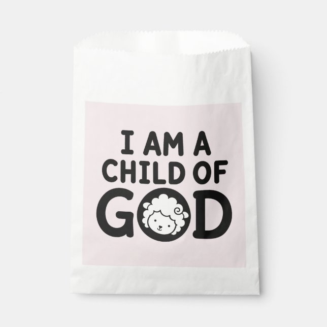 ICH BIN EIN KIND GOTTES | Christliches Babyshower- Geschenktütchen (Vorderseite)