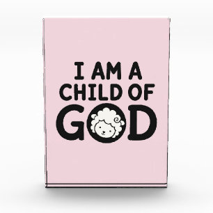 ICH BIN EIN KIND GOTTES Christliches Geschenk zu Fotoblock