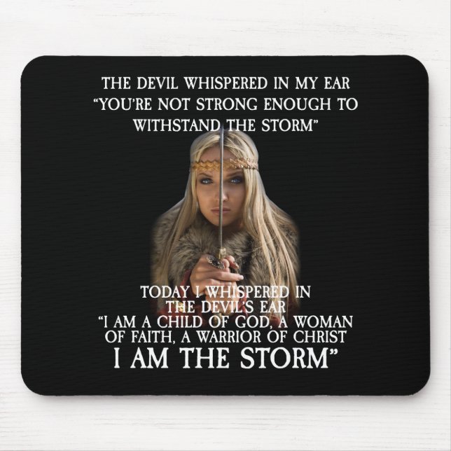 Ich bin ein Kind Gottes, ich BIN DER STORM Mousepad (Vorne)