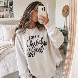 Ich bin ein Kind Gottes Minimalistischer Flower Ch Sweatshirt