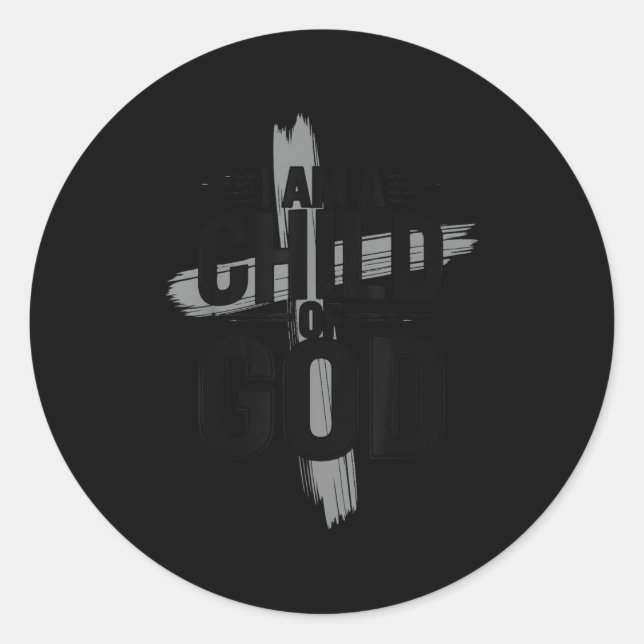 Ich bin ein Kind Gottes Niedlichen Christlichen Te Runder Aufkleber (Vorderseite)