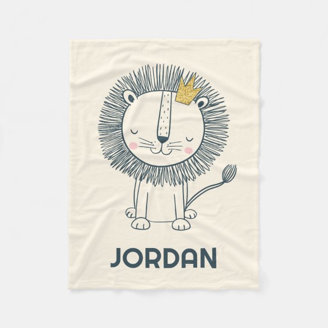 Ich bin ein kleiner König Fleecedecke (Vorderseite)