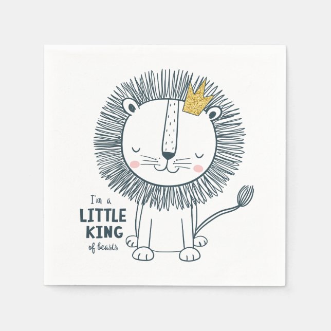 Ich bin ein kleiner König Serviette (Vorderseite)