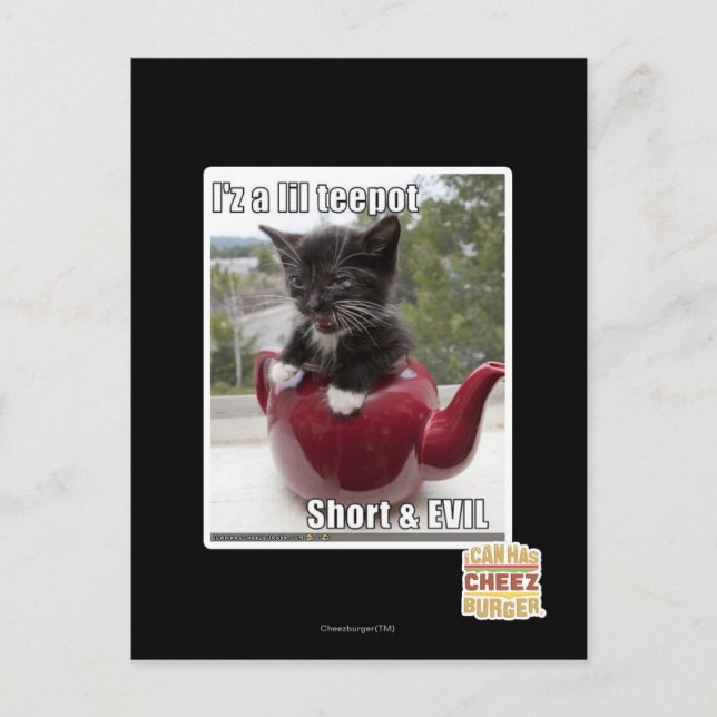 Ich bin ein kleiner Teepot Postkarte (Vorderseite)