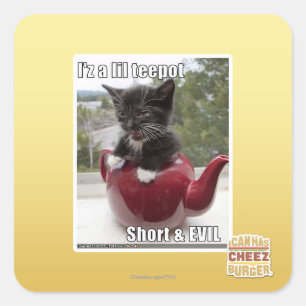 Ich bin ein kleiner Teepot Quadratischer Aufkleber