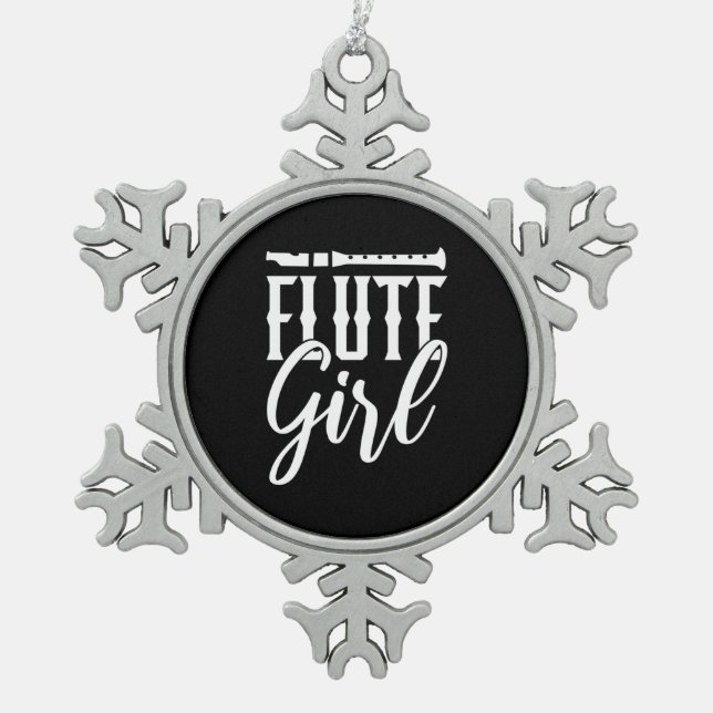 Ich bin ein kleines Mädchen Schneeflocken Zinn-Ornament (Vorderseite)