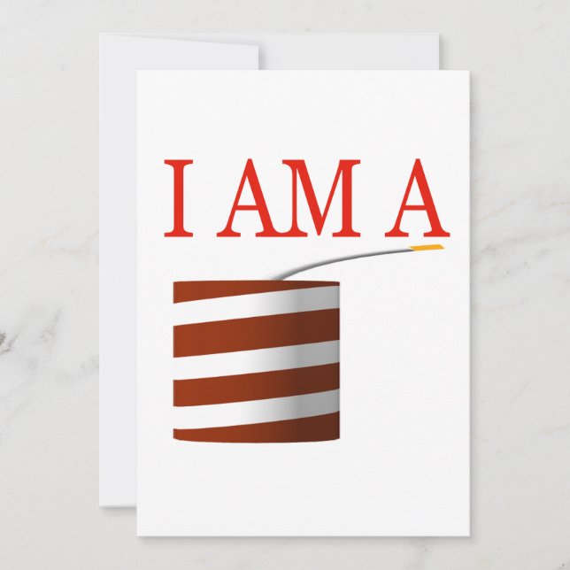 Ich bin ein Kracher Einladung (Vorderseite)