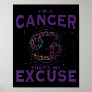 Ich bin ein krebserregendes Zodiac-Zeichen Grafik- Poster
