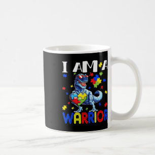 Ich bin ein Krieger Autismus Boys Familie Dinosaur Kaffeetasse