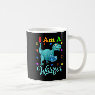 Ich bin ein Krieger Autismus Familie TRex Dinosaur Kaffeetasse