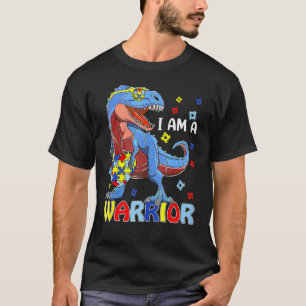 Ich bin ein Krieger Autismus Familie Trex Dinosaur T-Shirt