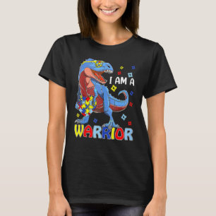 Ich bin ein Krieger Autismus Familie Trex Dinosaur T-Shirt