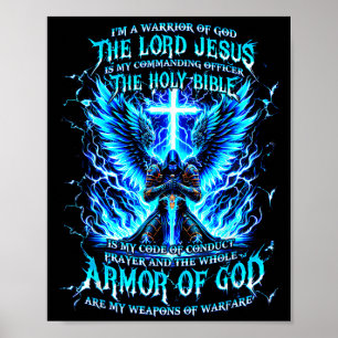 Ich bin ein Krieger der Gottesrüstung Christlich Poster