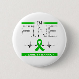 Ich bin ein Krieger für eine gute Behinderung Button