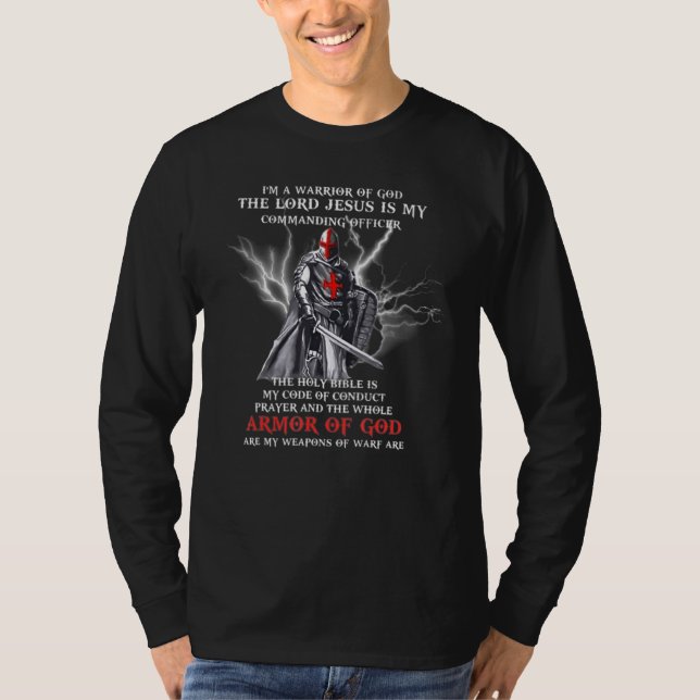 Ich bin ein Krieger Gottes, der Herr Jesus ist mei T-Shirt (Vorderseite)