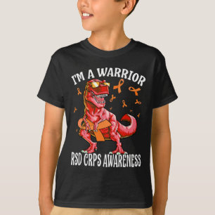 Ich bin ein Krieger Rsd Crps Bewusstsein Dinosauri T-Shirt