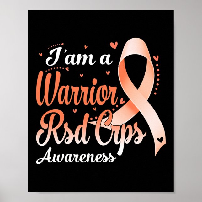 Ich bin ein Krieger Rsd Crps Bewusstsein Orange Ri Poster (Vorne)