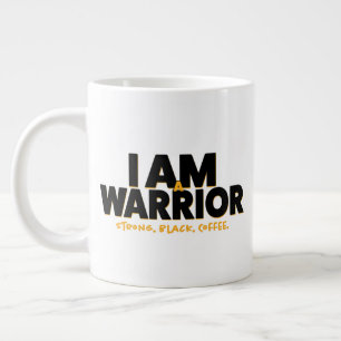 Ich bin ein Krieger - stark.Schwarz. Kaffee.Jumbo Jumbo-Tasse