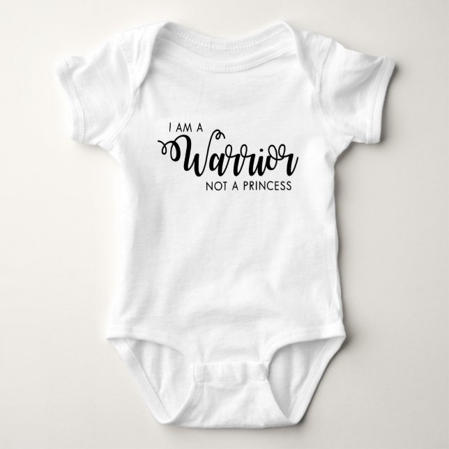 Ich bin ein Krieger und kein Princess Baby Shirt (Vorderseite)