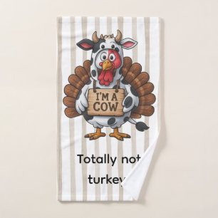 Ich bin ein Kuh Truthahn   Lustige Thanksgiving-Ve Handtuch