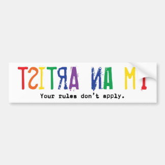 Ich bin ein Künstler (Autoaufkleber) Autoaufkleber