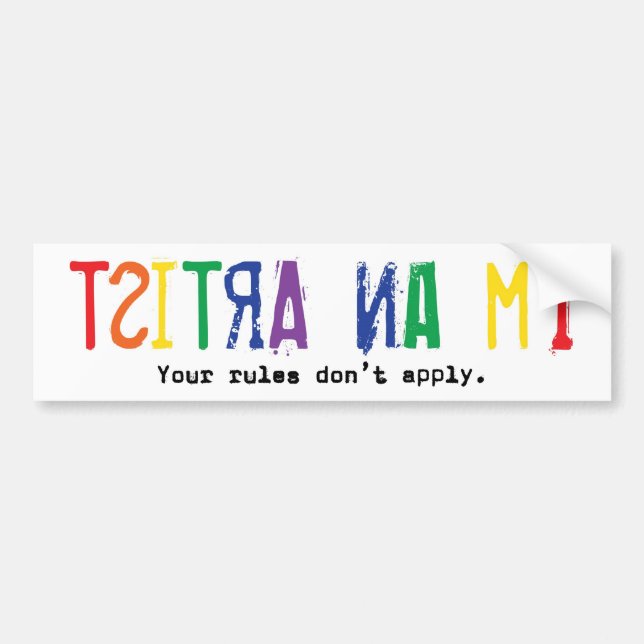 Ich bin ein Künstler (Autoaufkleber) Autoaufkleber (Vorne)