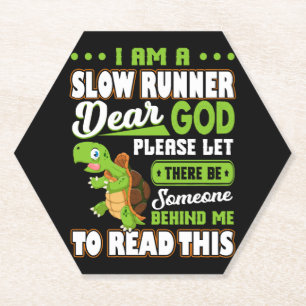 Ich bin ein Langläufer Turtle Funny Marathon Laufe Untersetzer