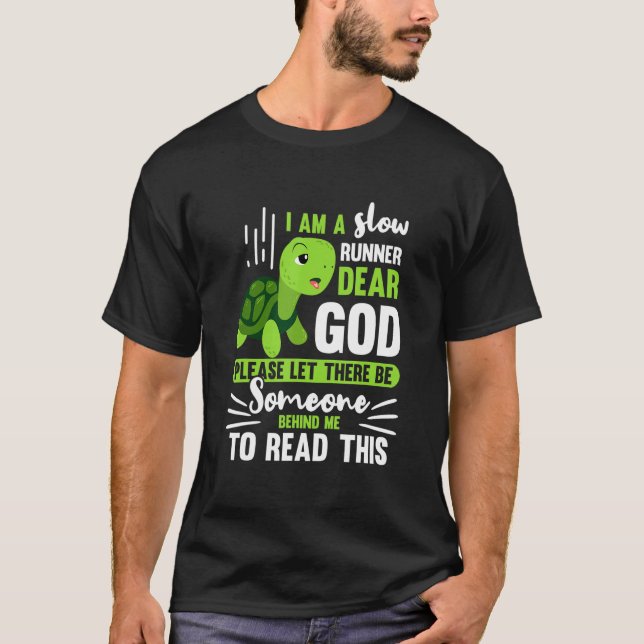 Ich bin ein Langläufer-Turtle-Team T-Shirt (Vorderseite)