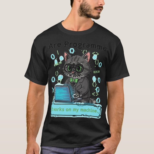 Ich bin ein launischer Katzenprogrammierer Grafik T-Shirt (Vorderseite)