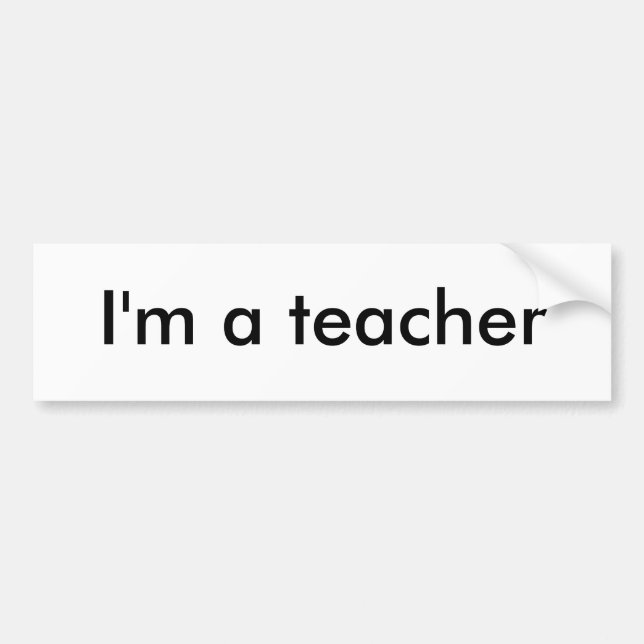 Ich bin ein Lehrer Autoaufkleber (Vorne)