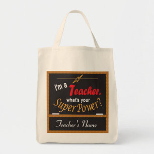 Ich bin ein Lehrer, was Ihre Supermacht ist Tragetasche
