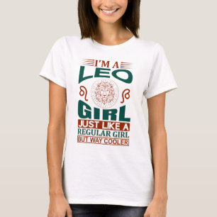 Ich bin ein Leo Girl Cool Zodiac Sign T-Shirt