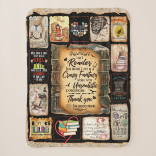 Ich bin ein Leser-Blanket, buche Lover Blanket, Sherpadecke