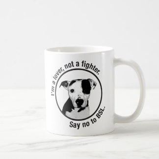 Ich bin ein Liebhaber, nicht ein Kämpfer. Pitbull Tasse