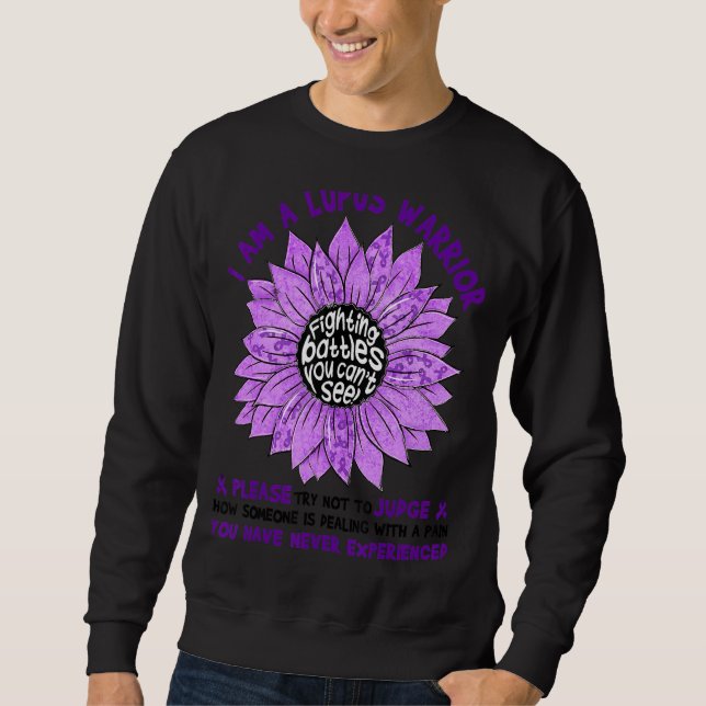 Ich bin ein Lupus-Krieger Bitte versuchen Sie, Lup Sweatshirt (Vorderseite)