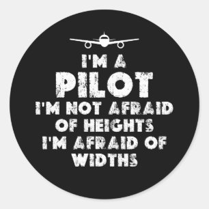 Ich bin ein lustiger Pilot Runder Aufkleber
