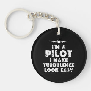 Ich bin ein lustiger Pilot Schlüsselanhänger