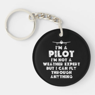 Ich bin ein lustiger Pilot Schlüsselanhänger