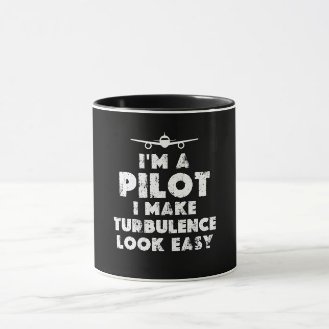 Ich bin ein lustiger Pilot Tasse (Zentrum)