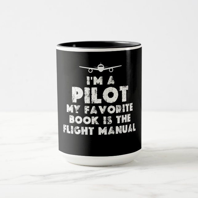 Ich bin ein lustiger Pilot Tasse (Zentrum)