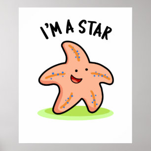 Ich bin ein lustiger Star-Seestern Wortspiel Poster