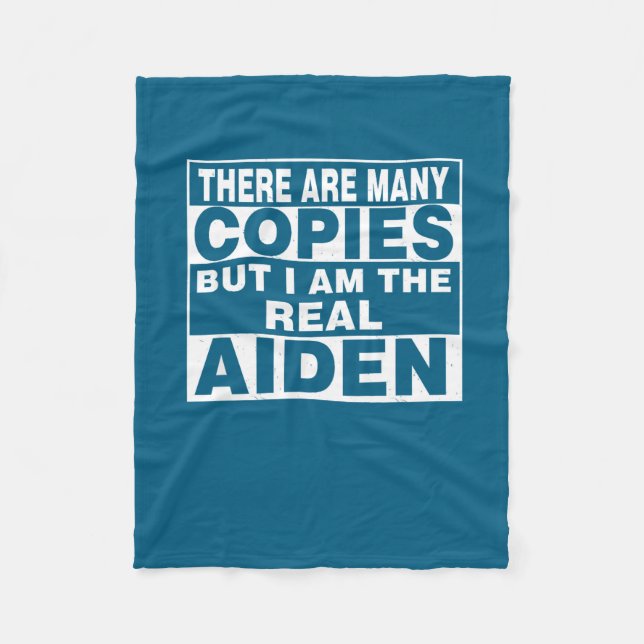 Ich bin ein lustiges Aiden-Shirt  Fleecedecke (Vorderseite)