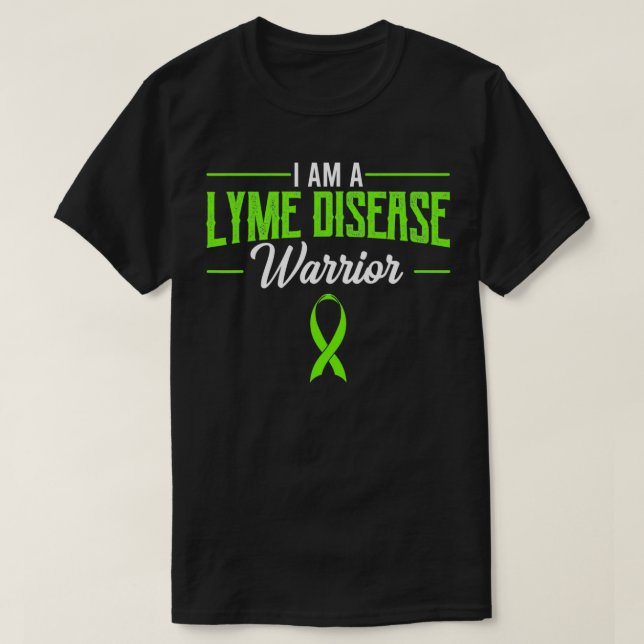 Ich bin ein "Lyme Disease Warrior Green Awareness  T-Shirt (Design vorne)