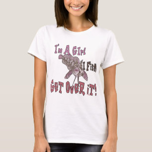 Ich bin ein Mädchen, das ich fischen kann T-Shirt
