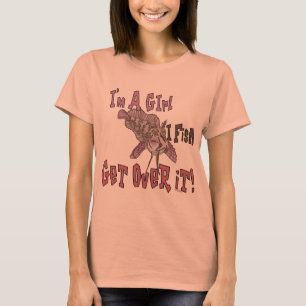 Ich bin ein Mädchen, das ich fischen kann T-Shirt
