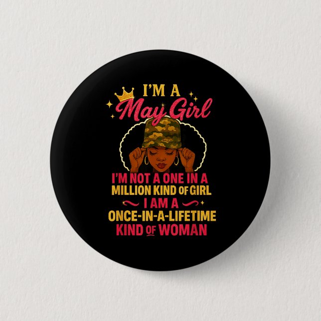 Ich bin ein Mädchen im Mai, ich bin nicht eine von Button (Vorderseite)
