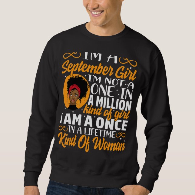 Ich bin ein Mädchen im September, ich bin kein Jun Sweatshirt (Vorderseite)