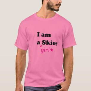 ich bin ein Mädchen-Skifahrer T-Shirt