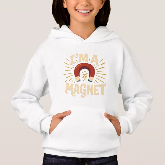 Ich bin ein Magnet Hoodie - Funny Retro Graphic Pr (Vorderseite)